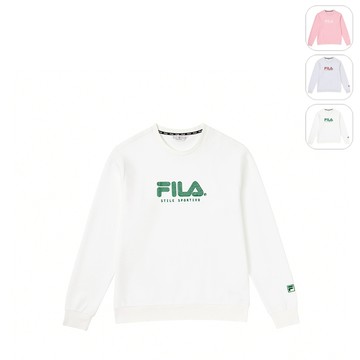 【FILA】中性 長袖圓領T恤-米白 1TEY-5462-IV