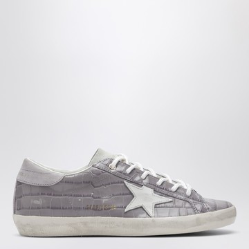 Super-star sneakers lilac crocodile-effect leather