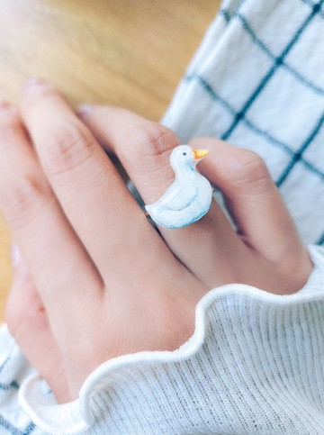 【動物們 No.034】柯爾鴨 小白鴨 . 戒指