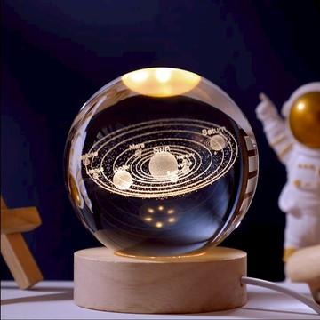 【預購】太陽系宇宙小夜燈/USB燈座/發光水晶球小夜燈-陪你度過每個黑夜！畢業季-聖誕節禮物耶誕禮物交換禮物/畢業禮物