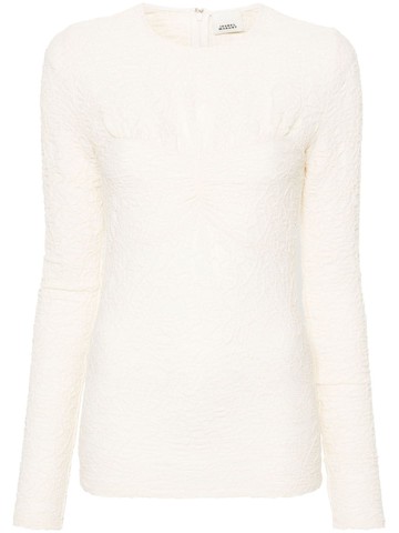 ISABEL MARANT - Floride jacquard top - women - Polyamide/Cotton/Elastane - 42 - Neutrals