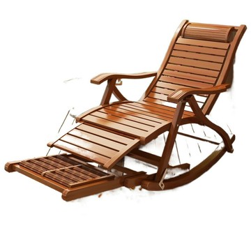 搖搖椅躺椅成人家用折疊午睡老人搖椅懶人休閑陽臺靠背竹逍遙椅子[010209DD]