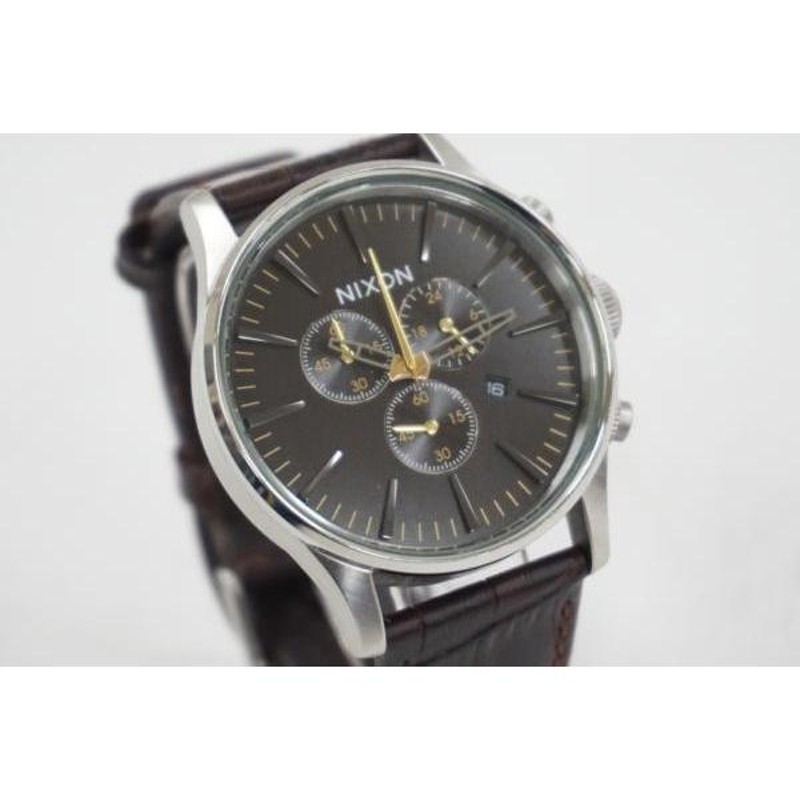 腕時計》NIXON ニクソン THE SENTRY A405-1887 レザーベルト クロノグラフ 腕時計【中古】 | LINEブランドカタログ