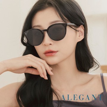 輕旅嬉遊晴空黑TR90圓框寶麗來偏光墨鏡│UV400墨鏡 晴空黑589