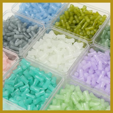 （10個/包）6x12mm仿玉琉璃散珠 DIY手作飾品 手鍊竹節管珠 飾品配件 串珠 串珠材料 串珠材料包 珠珠材料 手