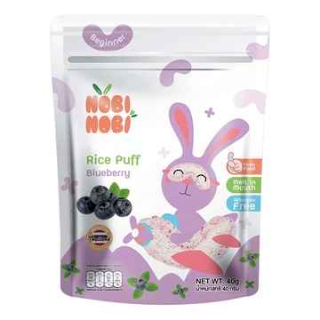 NOBI NOBI 娜比 彎彎米菓 6個月以上  藍莓  40g  1包