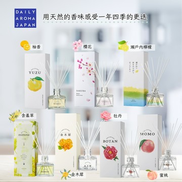日本 DAILY AROMA JAPAN 擴香120ML 2入組 - 桃子-柚香