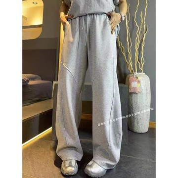 桐桐佳~2025秋冬新款香蕉褲女褲寬松窄版闊腿褲彎刀褲自由魚25005