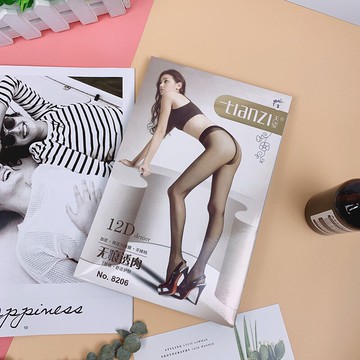 天姿絲襪連褲襪女超款t檔夏12d腳尖透明性感無痕防勾絲透肉黑8206