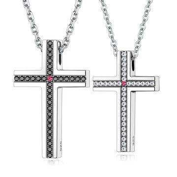 十字架項鍊｜純銀．情侶對鍊｜客製刻字．單個價格