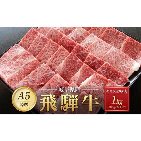 ふるさと納税 飛騨牛Ａ5 赤身肉 焼肉用 1kg（500g×2パック） モモ 又は カタ 肉 ｜国産 肉 牛肉 焼肉 和牛 黒毛和牛 赤身 グルメ A5等級 お.. 岐阜県大野町