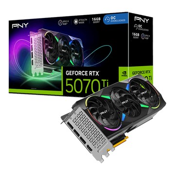 【蝦皮直營】PNY RTX 5070 Ti ARGB 16GB OC Triple Fan 顯示卡 廠商直送