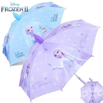 迪士尼女童晴雨傘黑膠防曬太陽傘可愛愛莎公主幼兒園小學生直柄傘