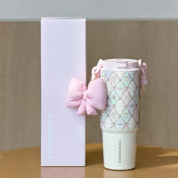 星巴克杯子2026夏日甜品派對高顏值大容量316 不鏽鋼雙飲口隨行杯