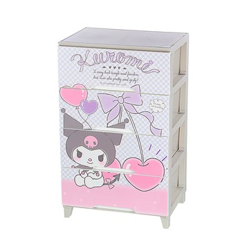 UKU-00263 酷洛米寬型四層收納櫃-櫻桃