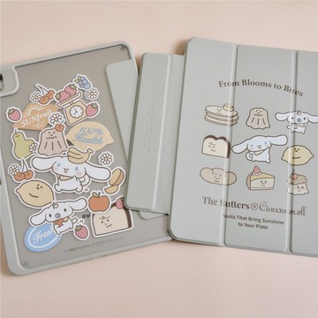 奶油家族x大耳狗可愛九宮格強悍磁吸iPad三折/Y折保護殼