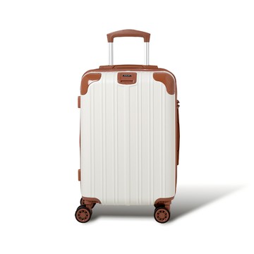 【Alldma鷗德馬】20吋熱銷款拉鏈登機箱Z2S-咖啡拿鐵(贈保護套C2+B2棋盤束帶)