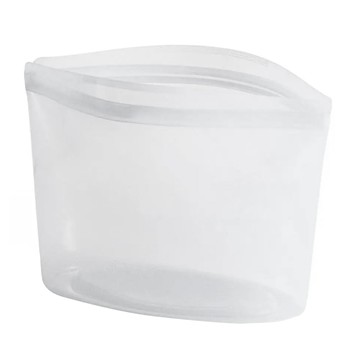 stasher 碗形矽膠密封袋-XL 雲霧白 適用冷凍/微波/隔水加熱 耐高低溫 輕便易攜帶  1.893L  1個