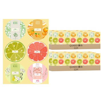 QUNDO 康朵 垃圾桶防蟲消臭貼片 海鹽鼠尾草香味 一貼即香  24片