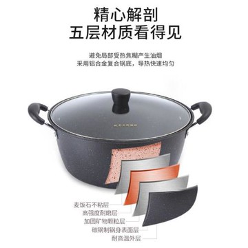 熬阿膠糕的專用鍋加厚麥飯石鍋不粘鍋湯鍋燃氣電磁爐通用煮阿膠鍋