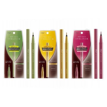 日本D-UP~極細絲滑防水眼線液筆(0.55ml) 開心果綠／粉紅可可／芥末棕 款式可選
