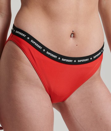 Superdry Women's Code Micro Elastic Briefs Red Size: 10