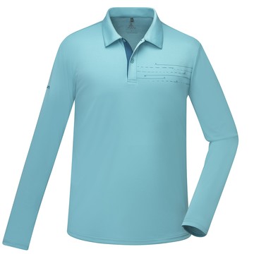 男款長袖排汗抗菌POLO衫(A6PS2517M青石灰/經典百搭/台灣製)