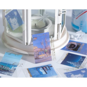 🍋檸檬青🍋清倉現貨超美浮生第七季系列INS風景火柴盒PET防水燙金貼紙6款60枚入手賬裝飾素材