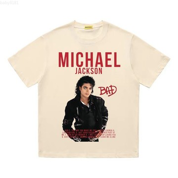 Michael Jackson 麥可傑克森t恤 短袖t恤 純棉 t恤 潮t 夏日ins復古印花純棉短袖T卹男女寬鬆
