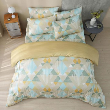 雙人薄被套加大床包組/美國棉授權品牌 / 奧狄斯 [鴻宇] 台灣製 - 2365綠