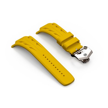 Apple Watch 45mm 46mm 49mm WSA-RS-YL 銀色錶扣 黃色橡膠錶帶