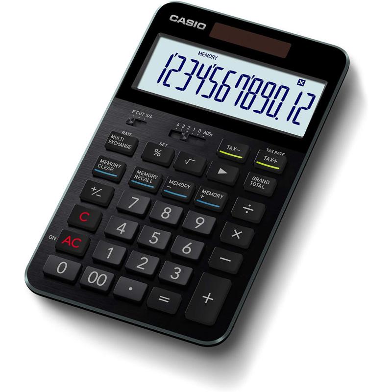 CASIO カシオ プレミアム電卓 ジャストタイプ ブラック 12桁 オフィス S100