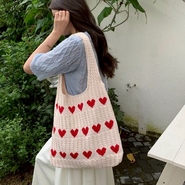 艾比百貨》針織手提包 針織手提袋 針織包包 手提包包 針織包 單肩包 手提包 針織袋 購物袋 包包 背包 肩包 提包 包