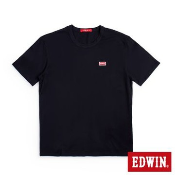 EDWIN 男裝 人氣復刻款 經典小紅標徽章短袖T恤-黑色