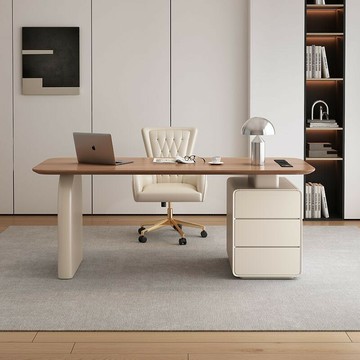 免運附發票 公司貨 快速出貨 御可方意式現代書房轉角電腦辦公桌法式輕奢高級感家用簡易書桌  PPP1041