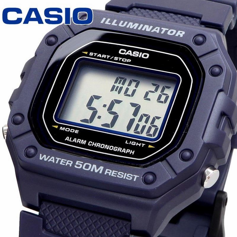 CASIO カシオ 腕時計 メンズ チープカシオ チプカシ 海外モデル デジタル W-218H-2AV | LINEショッピング