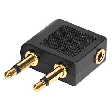 ZIYA 3.5mm耳機轉USB-A轉接線含控制器 音量可調 音頻穩定傳輸  高效互動款 黑色  1個