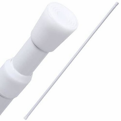 アストロ つっぱり棒 バネ式 ホワイト 幅135~250cm 直径2.2cm 耐荷重約3kg 突っ張り棒 取り付け簡単 伸縮棒 ポール 731-07