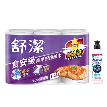 【Kleenex 舒潔】食安級耐用廚房紙巾大小隨意撕108張x6捲x2串_廠商直送