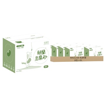 MAOLAB 毛研室 絲蘭豆腐砂  8包  6L  綠茶活性碳