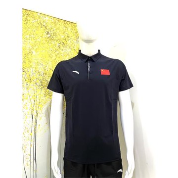 ANTA安踏贊助2023中國代表團國家隊傳奇藍男女短袖T恤冰敷POLO衫