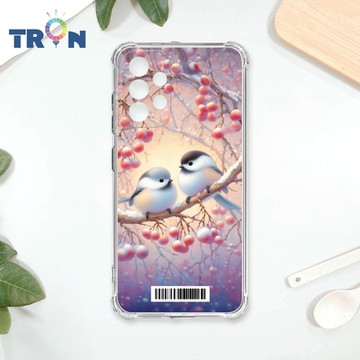TRON 三星 A52/52s 莓果雪之妖精銀喉長尾山雀 四角防摔載具殼 軟殼 手機殼