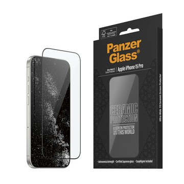 PanzerGlass iPhone 15 Pro 6.1吋 Ceramic 2.5D 耐衝擊陶瓷玻璃保護貼