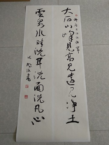 沈鵬書法對聯草書藝術微噴復制品宣紙畫芯名人字畫新中式裝飾畫