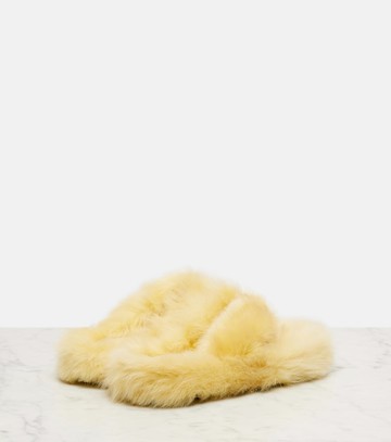 Acne Studios Shearling thong sandals