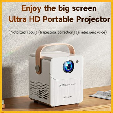 跨境2025新款高清投影儀HDMI in電動對焦，手機投屏投影機720P  【鑫弘數碼音像】【益三和】可開發票