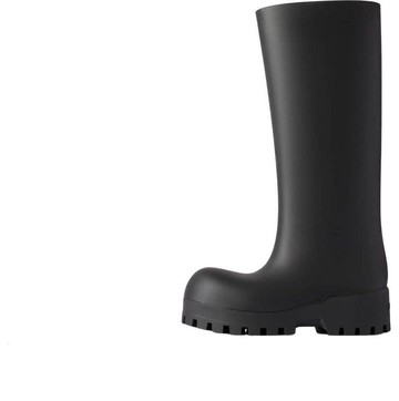 (WMNS) Balenciaga Bulldozer Rainboots 'Black Rubber'