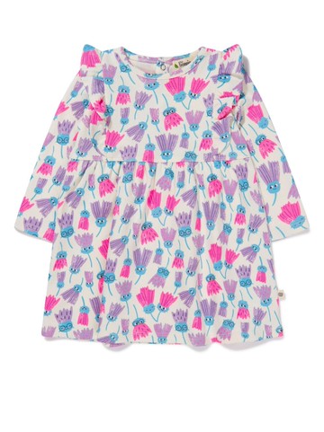 the bonnie mob - Leena graphic-print dress - kids - Organic Cotton - 6-12 mths - Multicolour