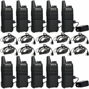 Retevis RT22 Way Radios Walkie TalkiesRechargeable Long Range Two Way Radio16 CH VOX Small Emergency Pin Earpiece Heads