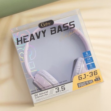 �全新上市??冠佳GJ-36頭戴式時尚純色金屬重低音手機電腦帶麥線控耳機